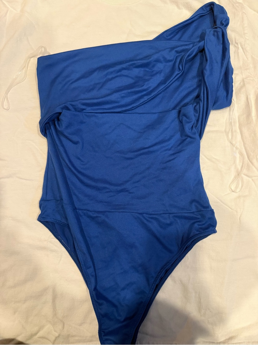 One-Shoulder Blue Women’s Bodysuit